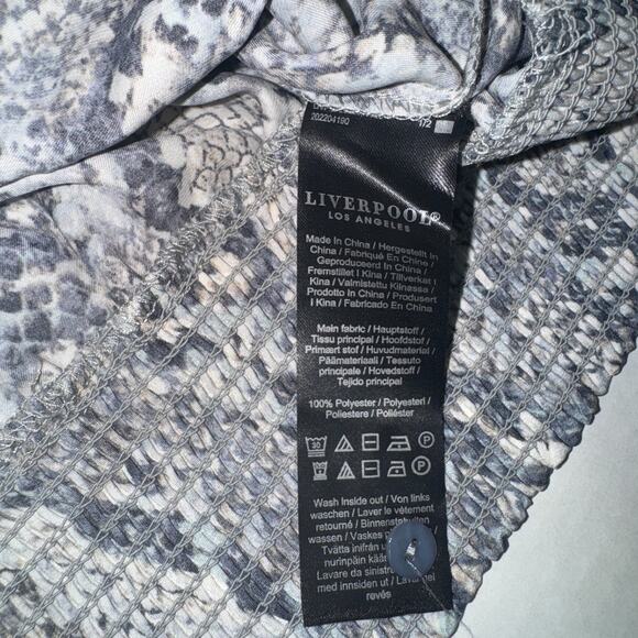 Liverpool Los Angeles Womens XL Top Maximalist Animal Snakeskin Print Multicolor - Picture 6 of 7